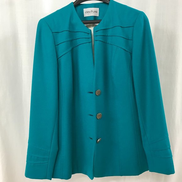 5-Piece Ensemble Jade Suit: pure wool and silk!! - Picture 6 of 10